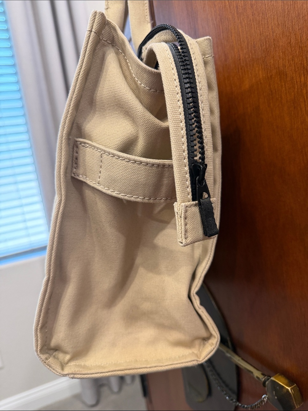 Marc Jacobs Canvas Tote Bag in Beige with White Logo - Picture 5 of 16